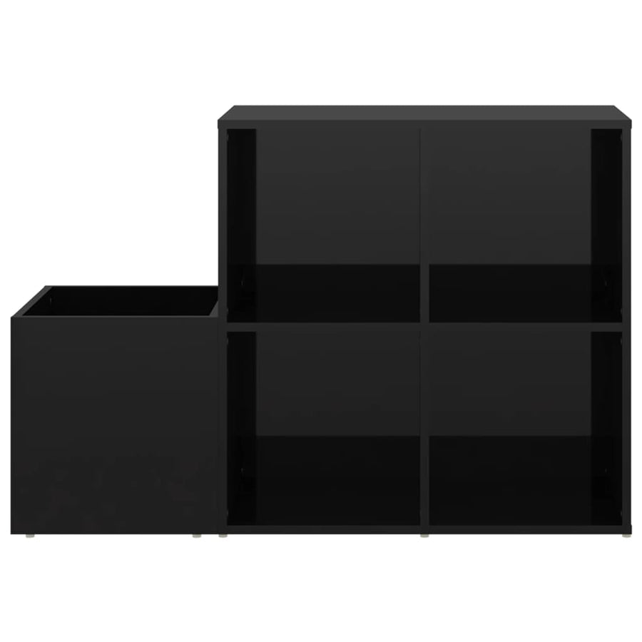 Opbergkast 05X35,5X70 Cm Spaanplaat Hoogglans zwart