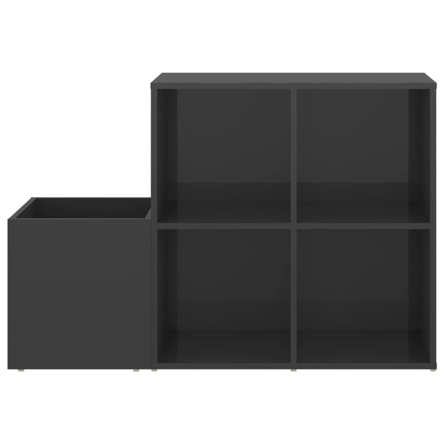 Opbergkast 05X35,5X70 Cm Spaanplaat Hoogglans grijs