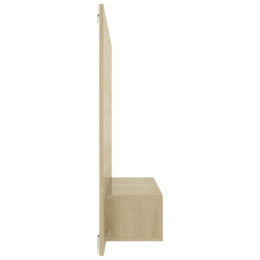 Tv-Wandmeubel 120X23,5X90 Cm Bewerkt Hout Kleurig Sonoma eiken