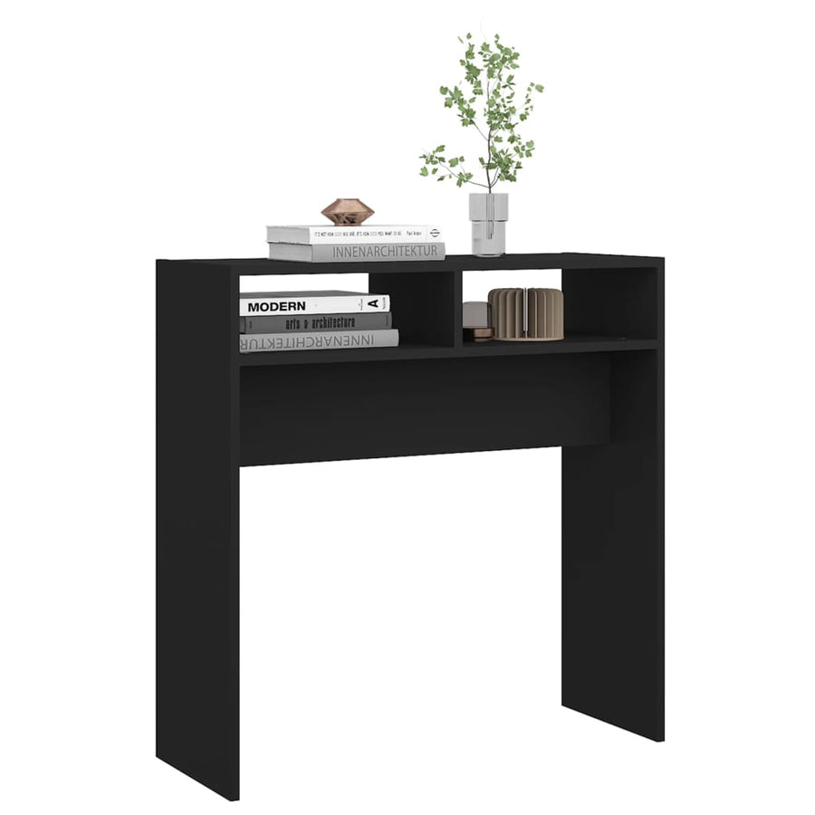 Wandtafel 78X30X80 Cm Bewerkt Hout Zwart