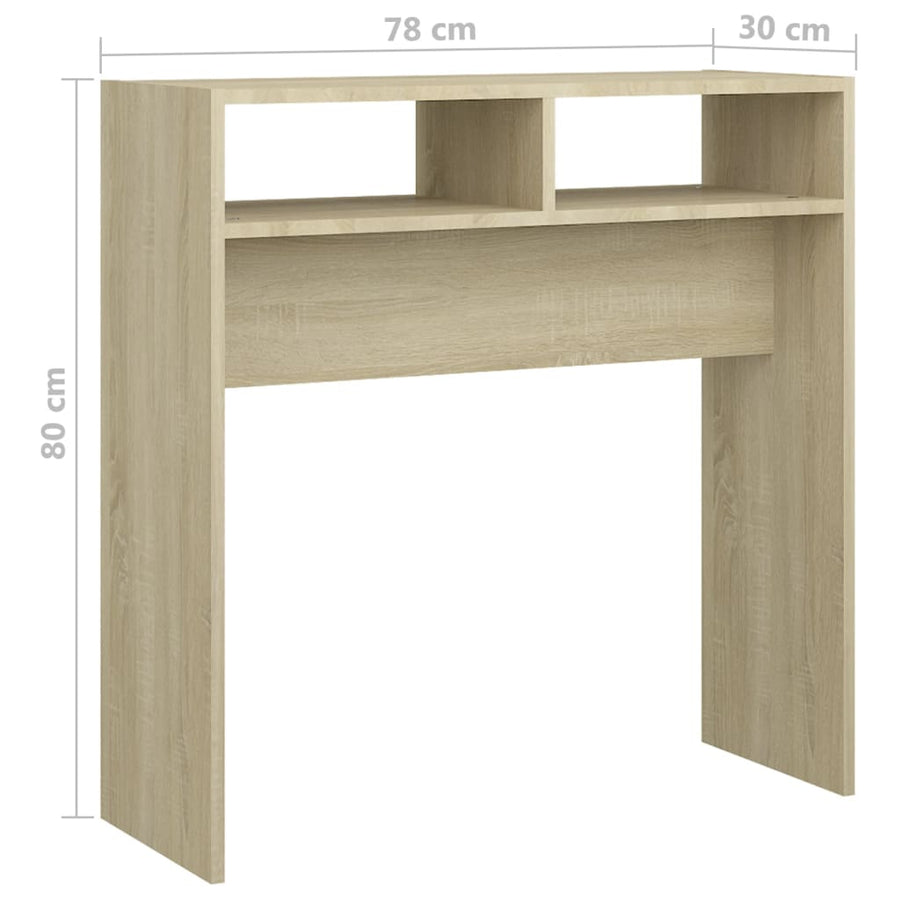 Wandtafel 78X30X80 Cm Spaanplaat Kleurig Sonoma eiken