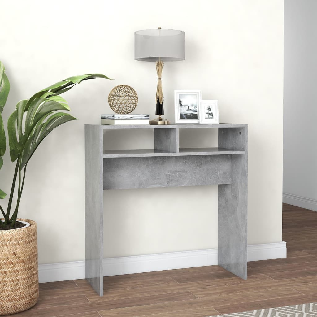 Wandtafel 78X30X80 Cm Spaanplaat Betongrijs