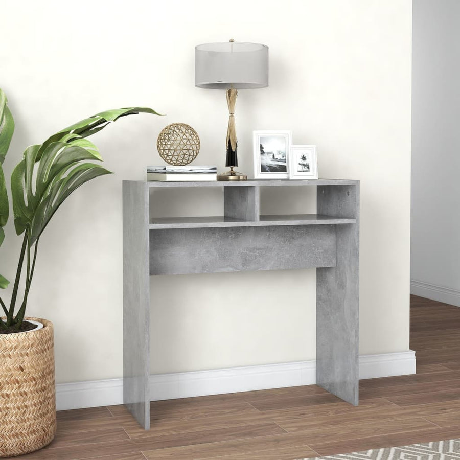 Wandtafel 78X30X80 Cm Spaanplaat Betongrijs