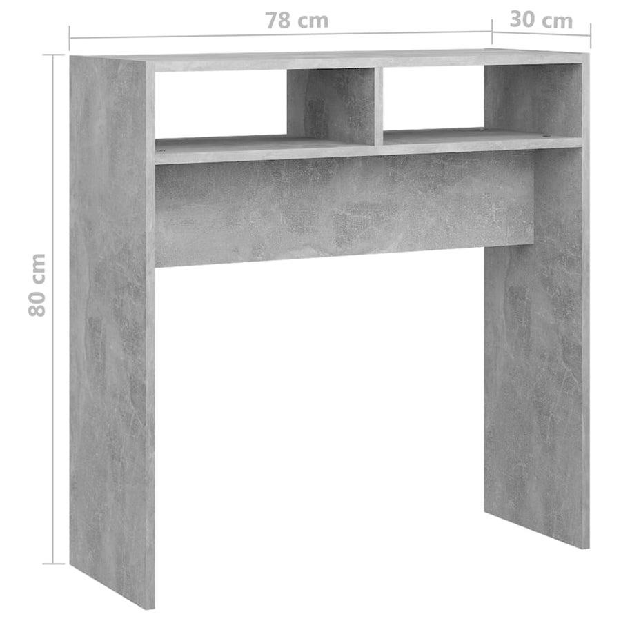 Wandtafel 78X30X80 Cm Spaanplaat Betongrijs