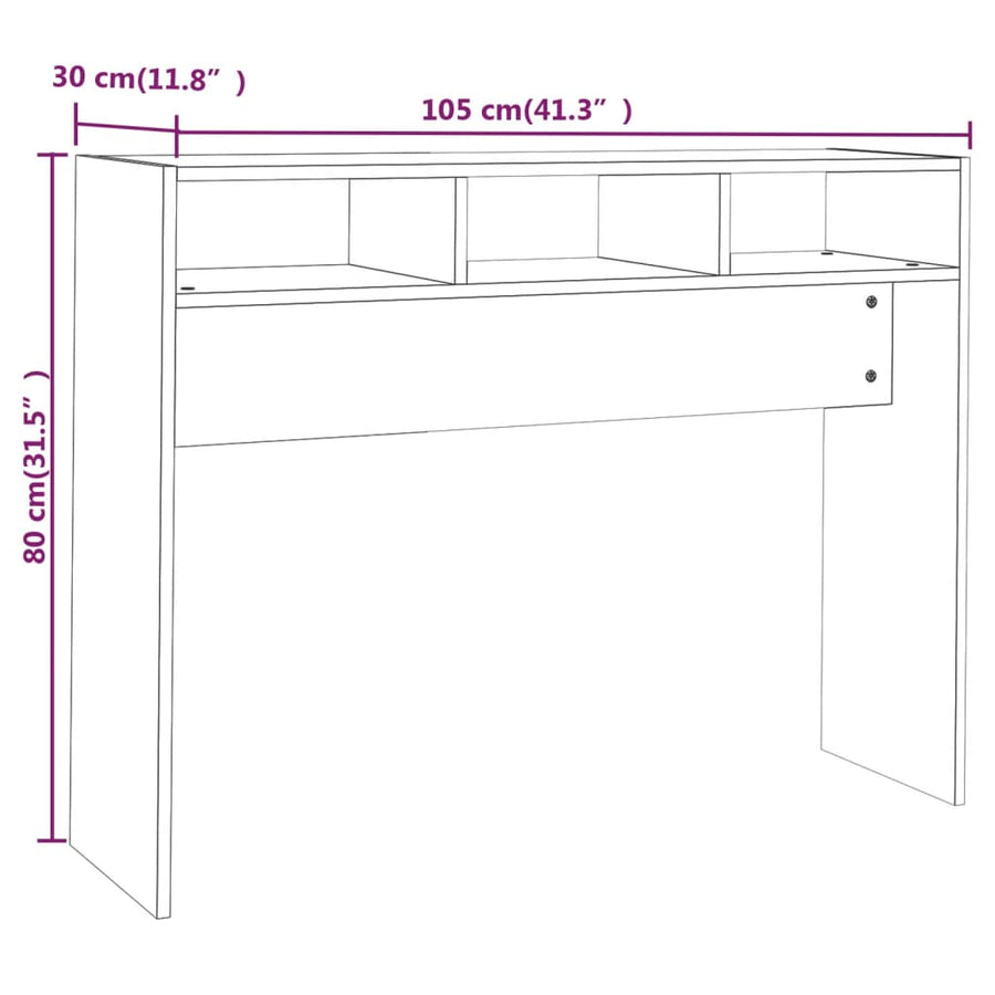 Wandtafel 05X30X80 Cm Spaanplaat Wit