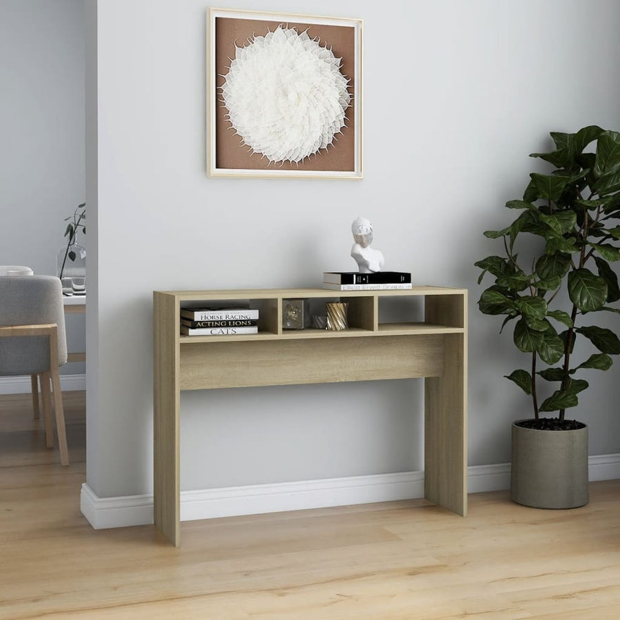 Wandtafel 105x30x80 cm spaanplaat sonoma eikenkleurig Sonoma eiken