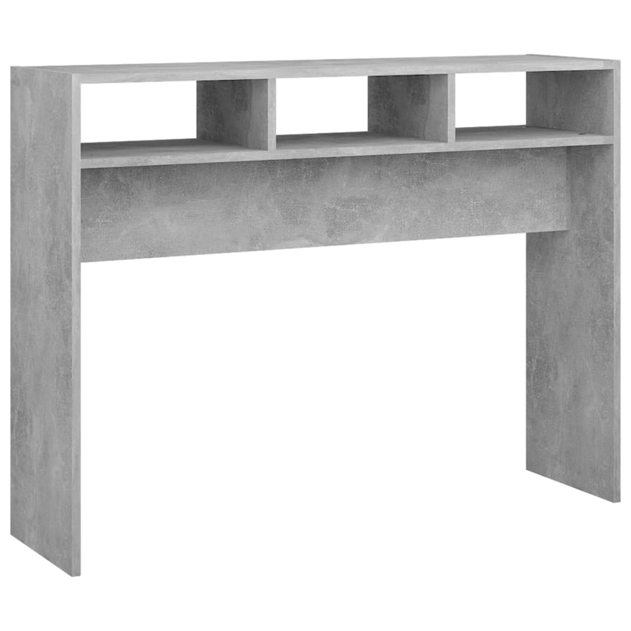 Wandtafel 105x30x80 cm spaanplaat betongrijs Betongrijs