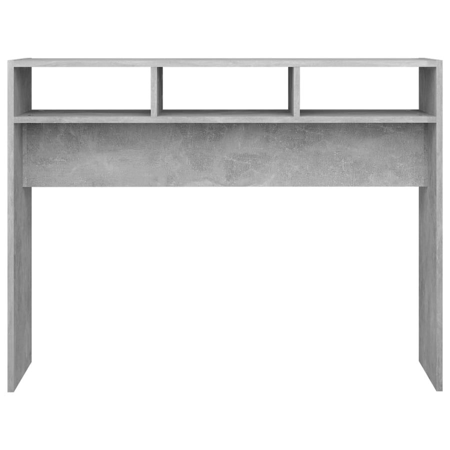 Wandtafel 105x30x80 cm spaanplaat betongrijs Betongrijs