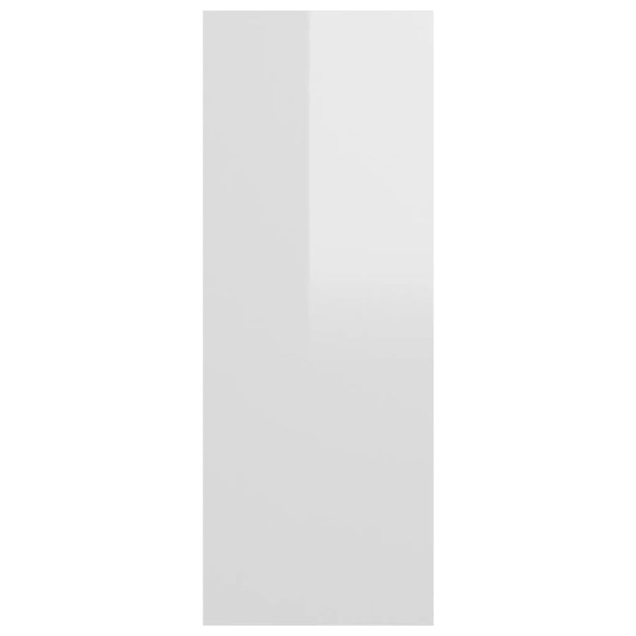 Wandtafel 105x30x80 cm spaanplaat hoogglans wit Hoogglans wit