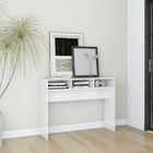Console table 105x30x80 cm carved wood high gloss white