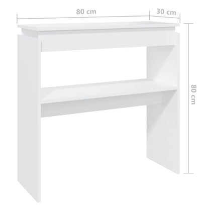 Wandtafel 80X30X80 Cm Spaanplaat Wit