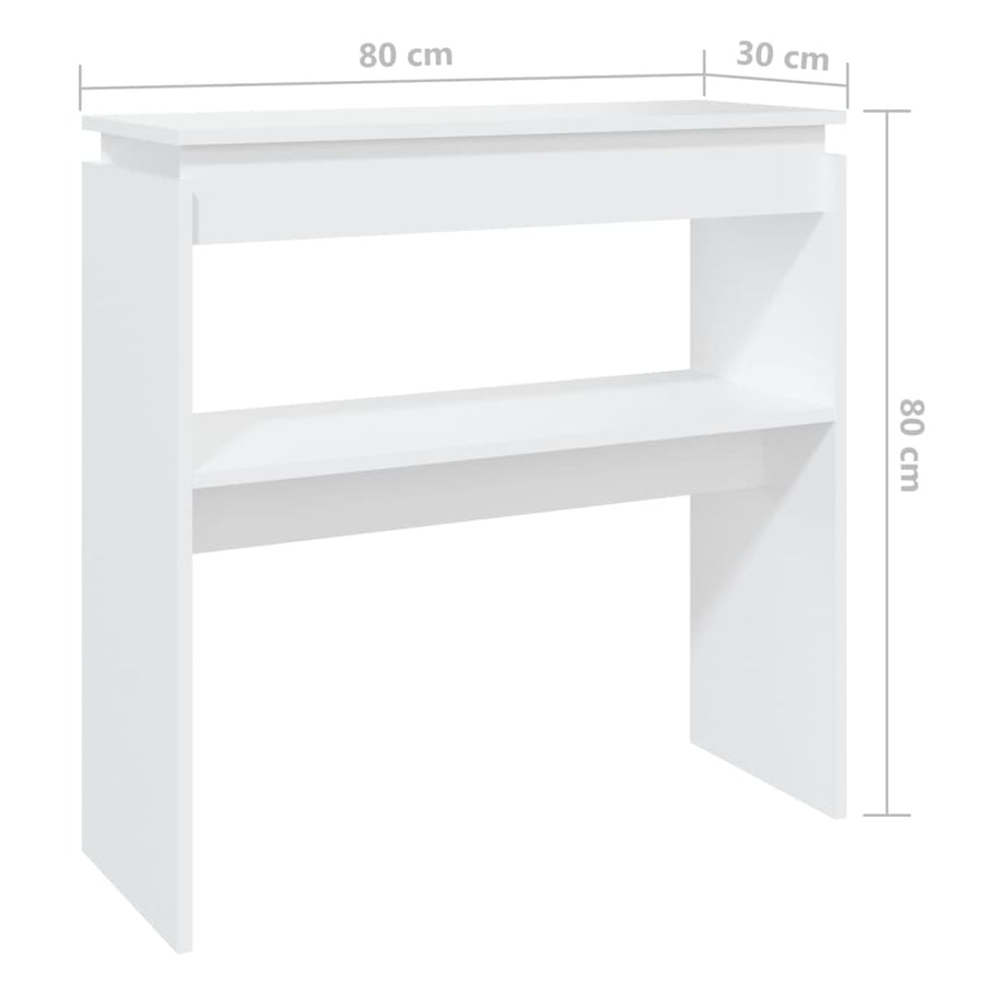Wandtafel 80X30X80 Cm Spaanplaat Wit