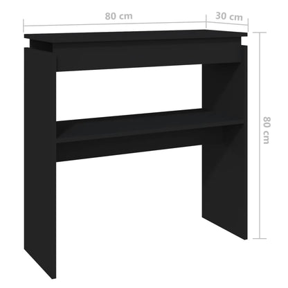Wandtafel 80X30X80 Cm Spaanplaat Zwart