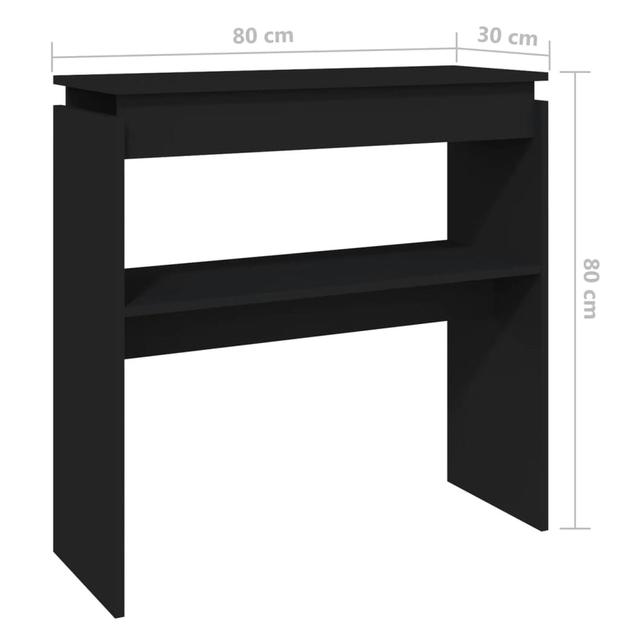 Wandtafel 80X30X80 Cm Spaanplaat Zwart