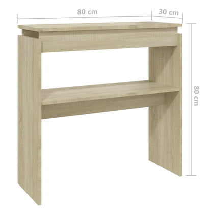 Wandtafel 80X30X80 Cm Spaanplaat Kleurig Sonoma eiken