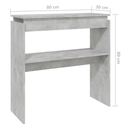 Wandtafel 80X30X80 Cm Spaanplaat Betongrijs 1