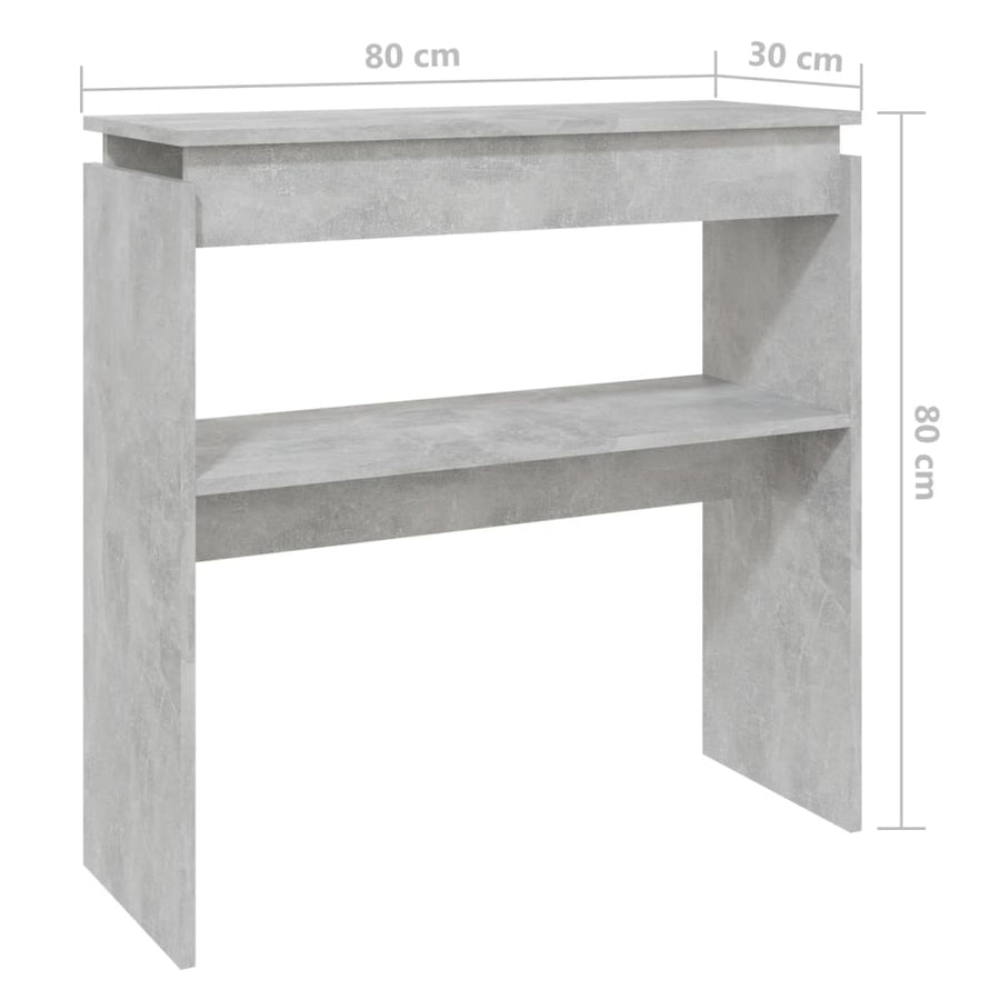 Wandtafel 80X30X80 Cm Spaanplaat Betongrijs 1