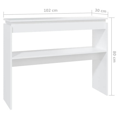 Wandtafel 02X30X80 Cm Spaanplaat Wit