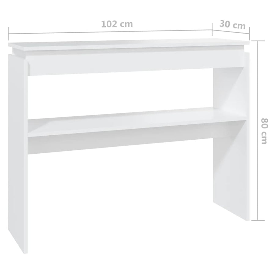 Wandtafel 02X30X80 Cm Spaanplaat Wit