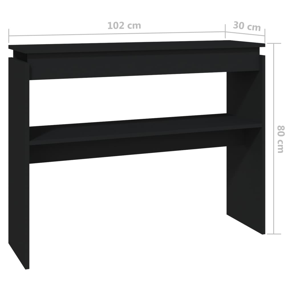 Wandtafel 02X30X80 Cm Spaanplaat Zwart