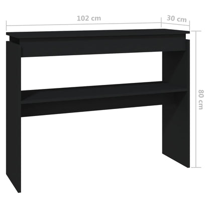 Wandtafel 02X30X80 Cm Spaanplaat Zwart