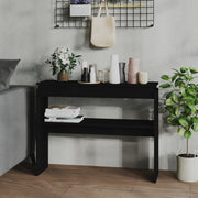 Wandtafel 102x30x80 cm spaanplaat zwart