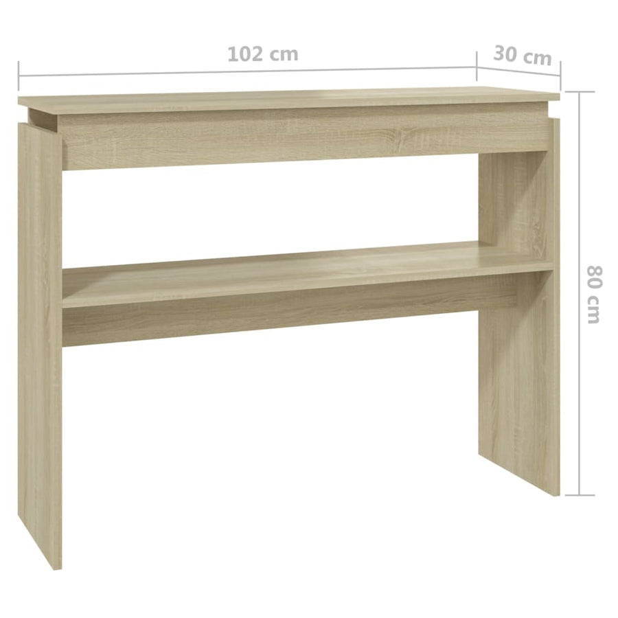 Wandtafel 02X30X80 Cm Spaanplaat Kleurig Sonoma eiken
