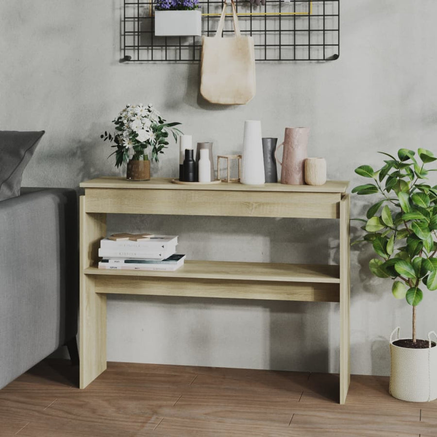 Wandtafel 02X30X80 Cm Spaanplaat Kleurig Sonoma eiken