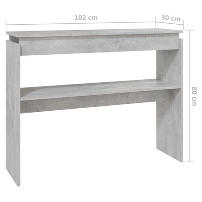 Wandtafel 02X30X80 Cm Spaanplaat Betongrijs