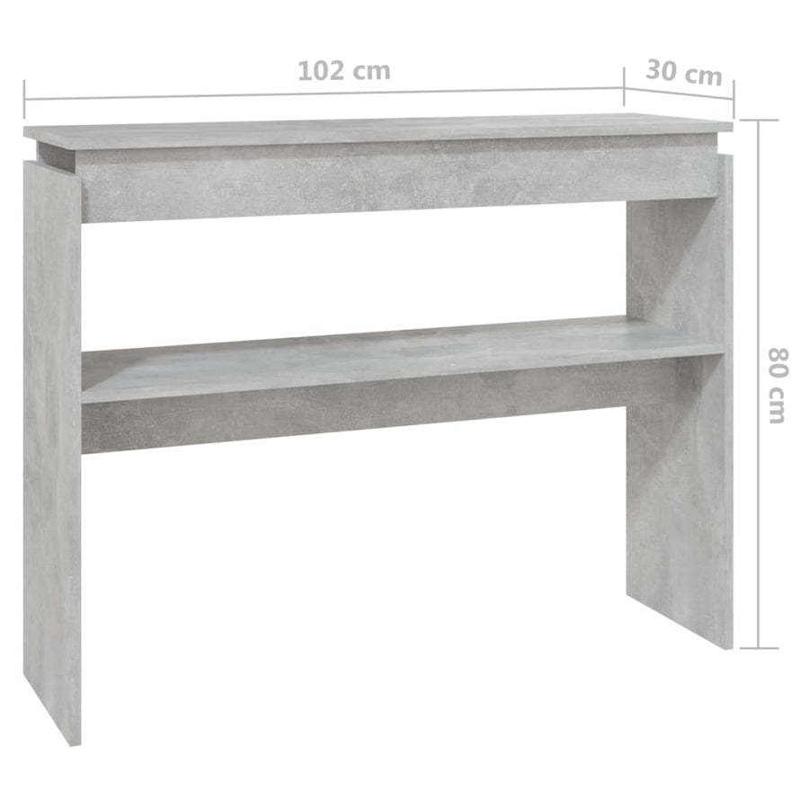 Wandtafel 02X30X80 Cm Spaanplaat Betongrijs