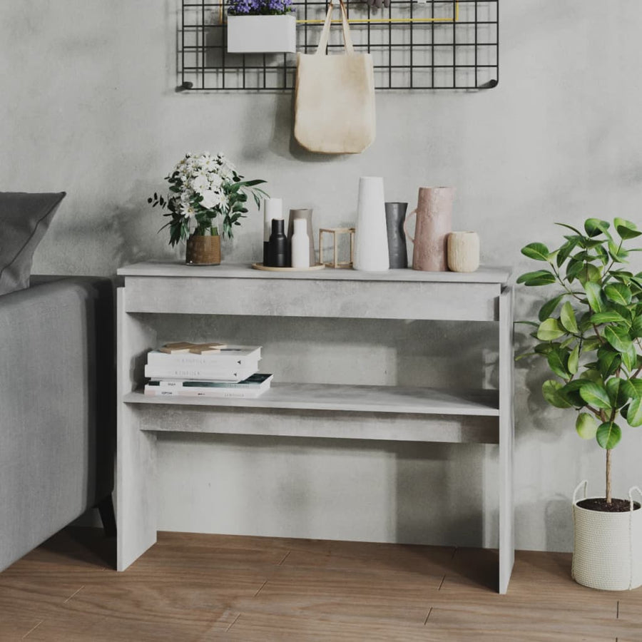 Wandtafel 02X30X80 Cm Spaanplaat Betongrijs