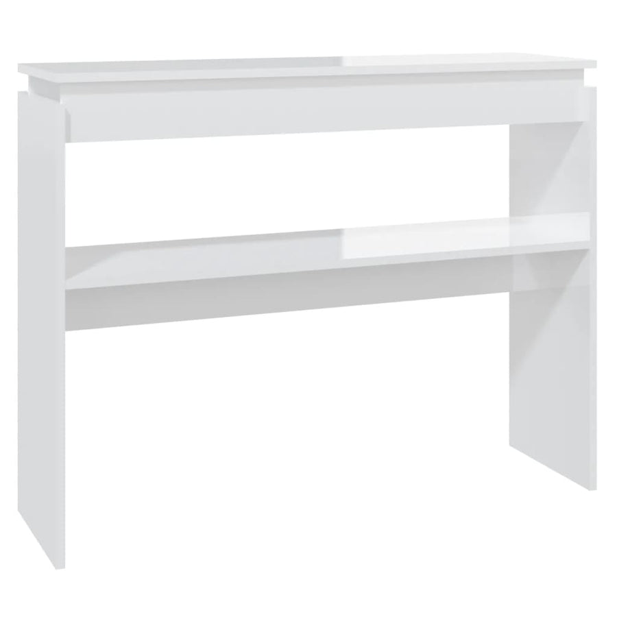 Wandtafel 02X30X80 Cm Spaanplaat Hoogglans wit