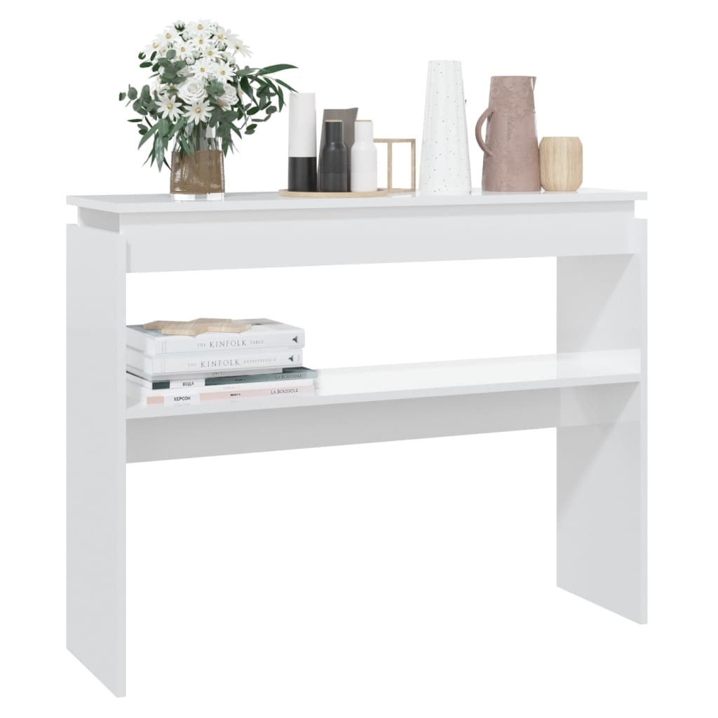 Wandtafel 02X30X80 Cm Spaanplaat Hoogglans wit