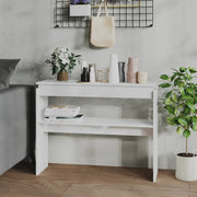 Wandtafel 102x30x80 cm hoogglans wit spaanplaat