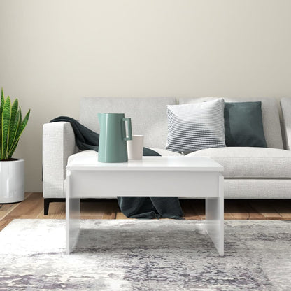 Salontafel 68X50X38 Cm Bewerkt Hout Wit