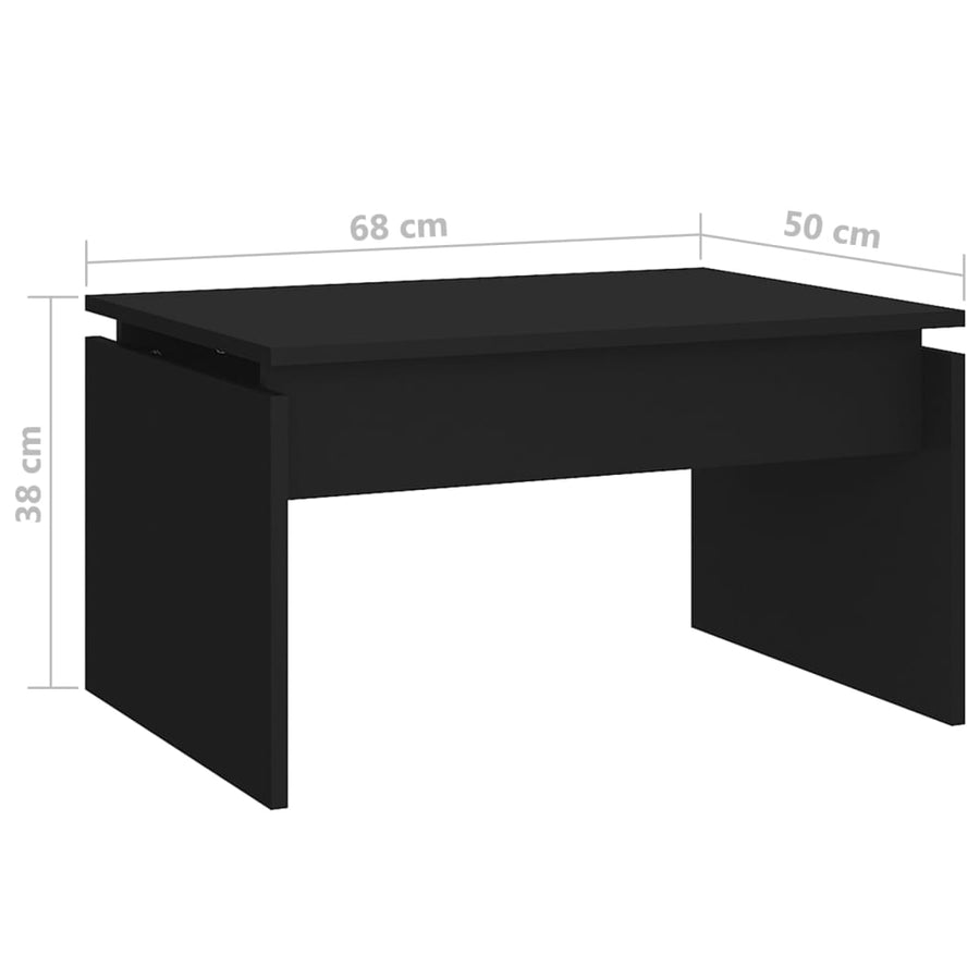 Salontafel 68X50X38 Cm Spaanplaat Zwart