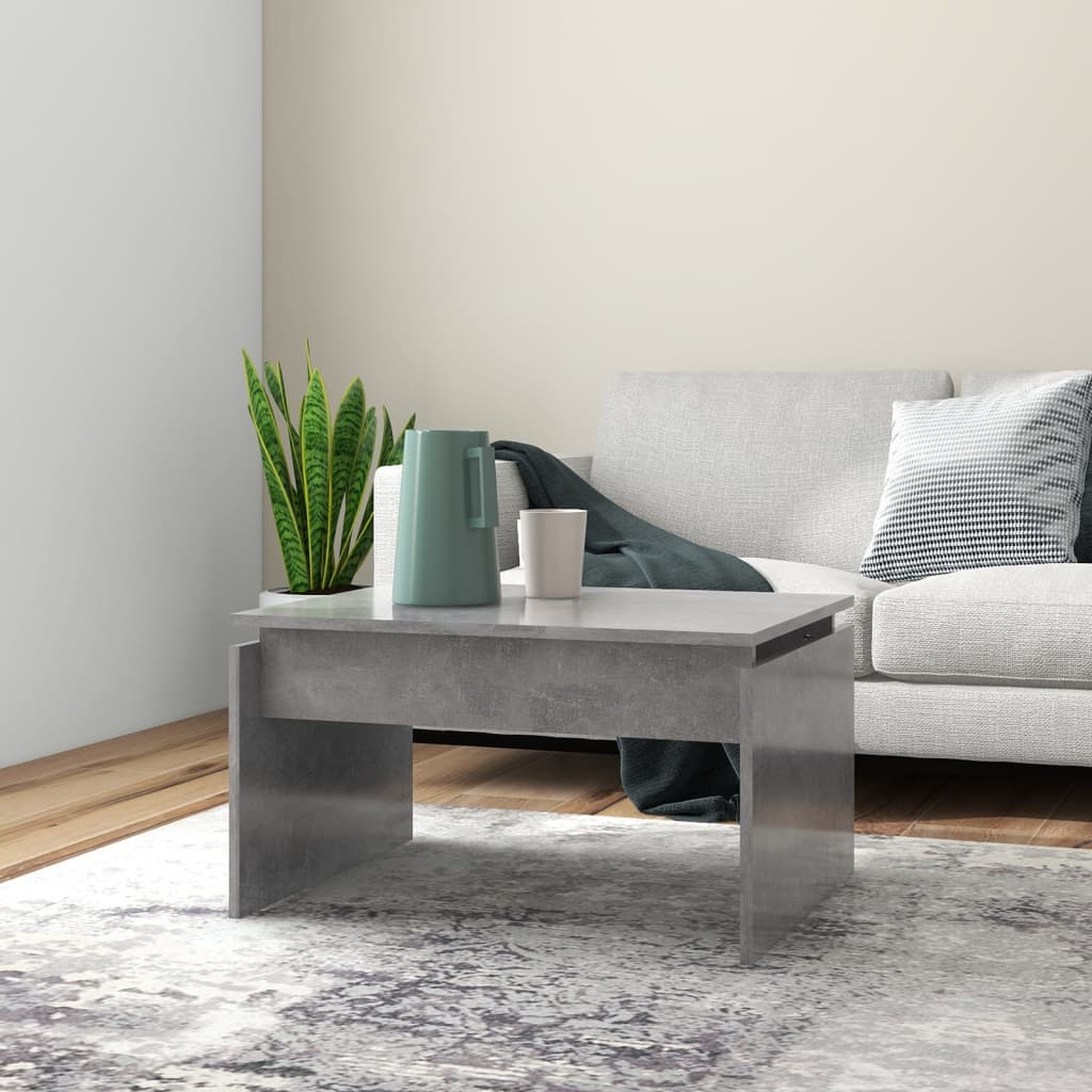 Salontafel 68X50X38 Cm Spaanplaat Betongrijs