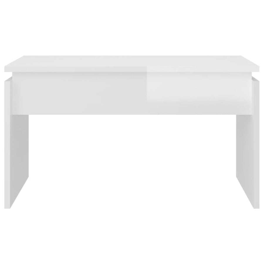 Salontafel 68X50X38 Cm Spaanplaat Hoogglans wit