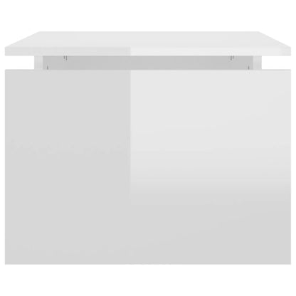 Salontafel 68X50X38 Cm Spaanplaat Hoogglans wit