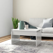 Coffee table 68x50x38 cm treated wood high gloss white