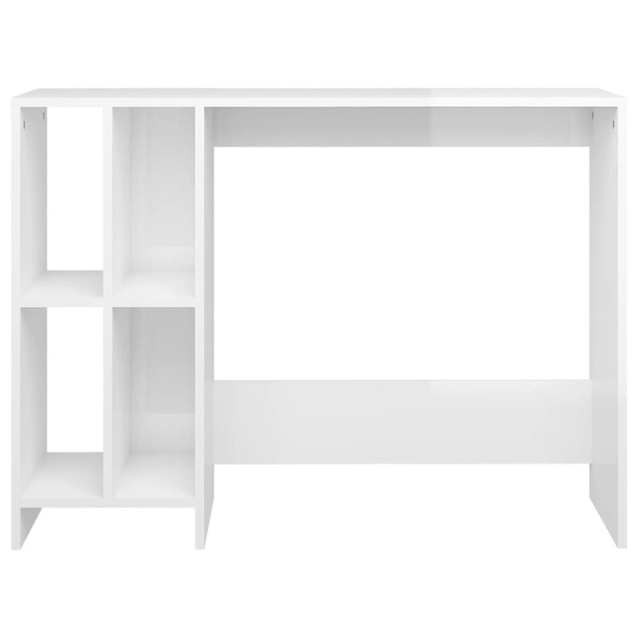 Bureau 102,5X35X75 Cm Spaanplaat Hoogglans wit