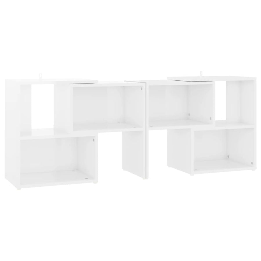 Tv-Meubel 04X30X52 Cm Spaanplaat Hoogglans wit