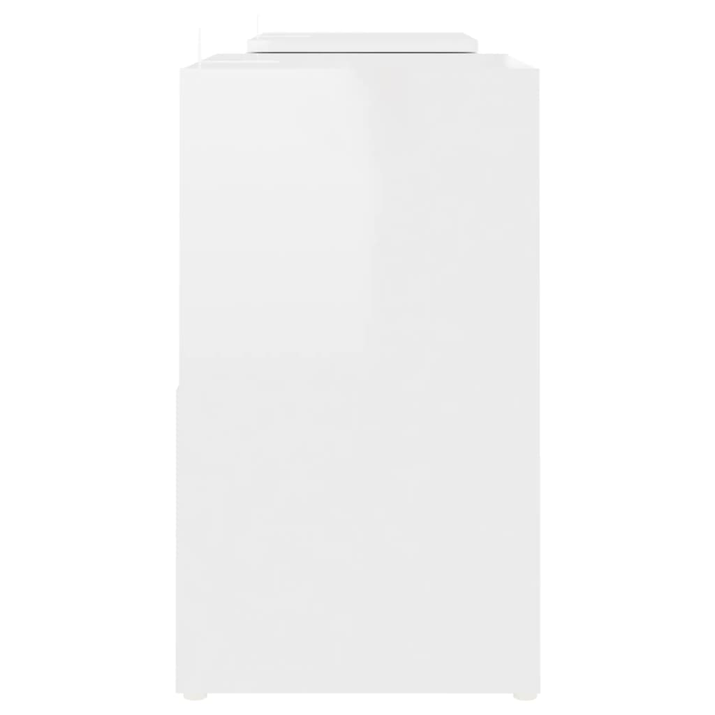 Tv-Meubel 04X30X52 Cm Spaanplaat Hoogglans wit