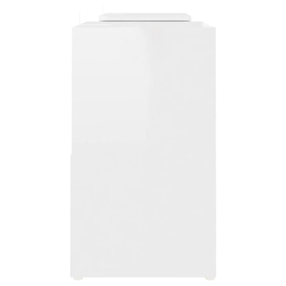 Tv-Meubel 04X30X52 Cm Spaanplaat Hoogglans wit