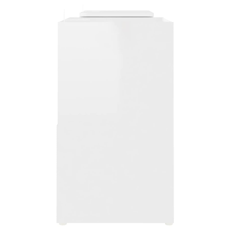 Tv-Meubel 04X30X52 Cm Spaanplaat Hoogglans wit
