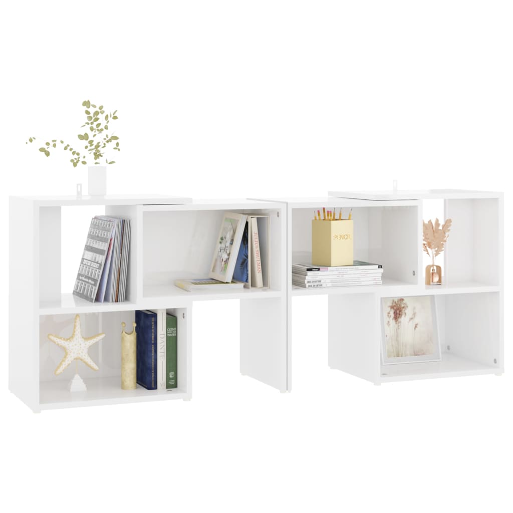 Tv-Meubel 04X30X52 Cm Spaanplaat Hoogglans wit