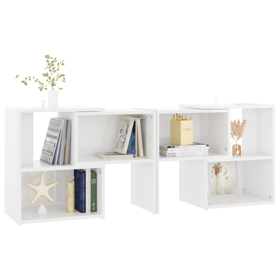 Tv-Meubel 04X30X52 Cm Spaanplaat Hoogglans wit