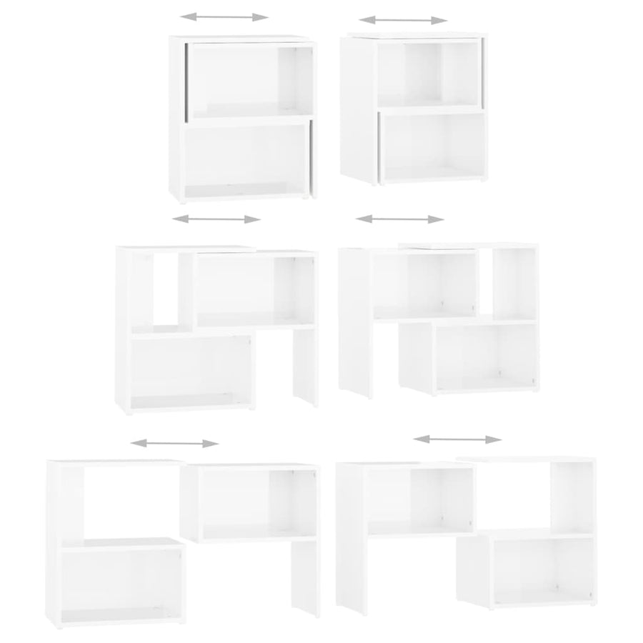 Tv-Meubel 04X30X52 Cm Spaanplaat Hoogglans wit