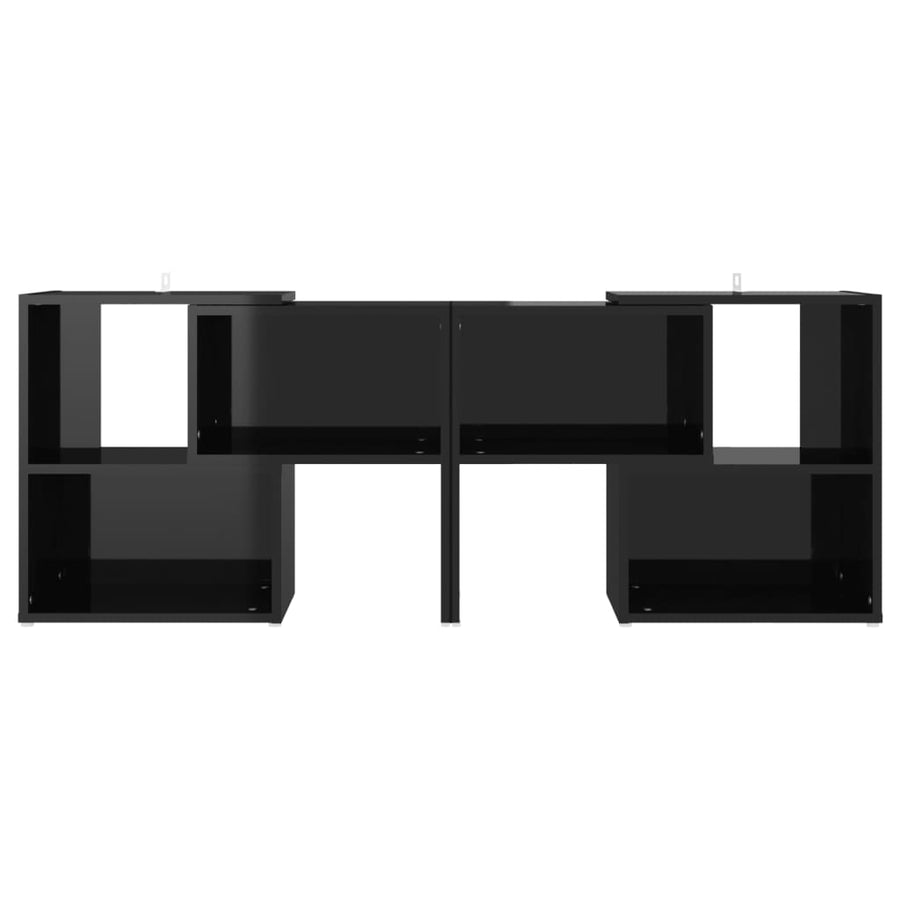 Tv-Meubel 04X30X52 Cm Spaanplaat Hoogglans zwart