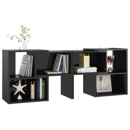 Tv-Meubel 04X30X52 Cm Spaanplaat Hoogglans zwart